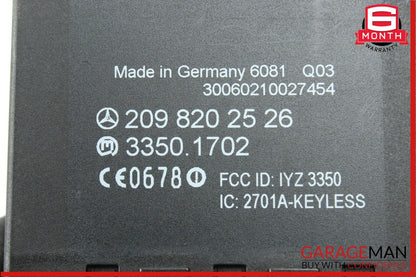 03-09 Mercedes W209 CLK550 CLK350 CLK55 Keyless Go Control Module 2098202526 OEM