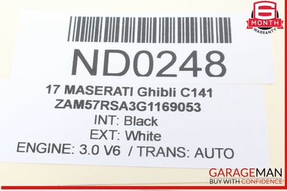 14-17 Maserati Ghibli Rear Right Passenger Side Door Control Module Unit OEM