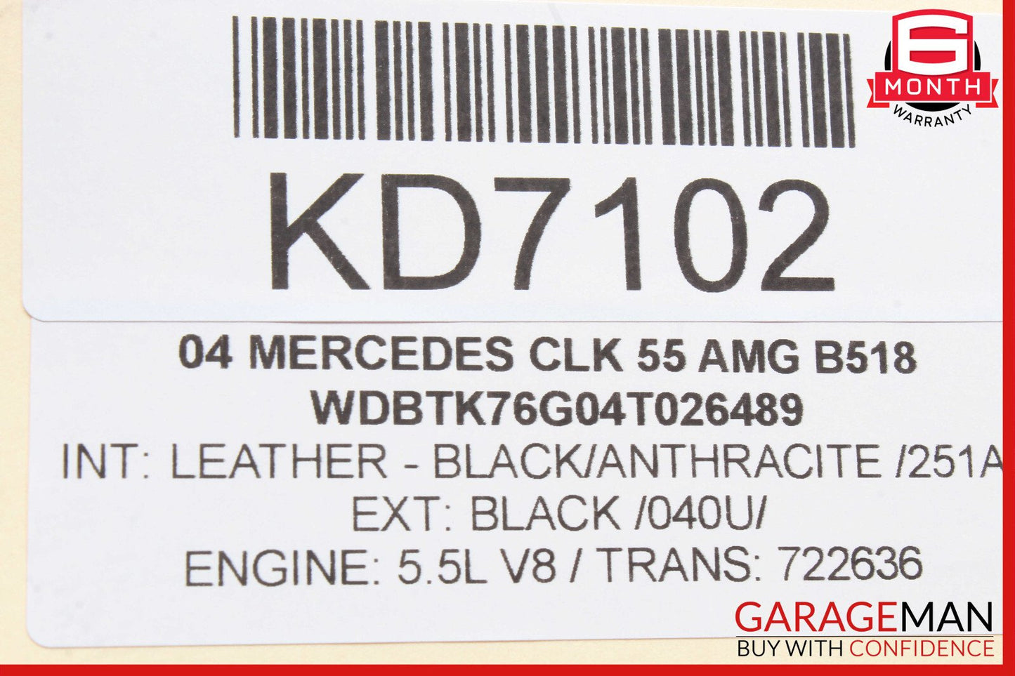 03-09 Mercedes W209 CLK55 CLK500 Front Right Passenger Window Regulator Motor