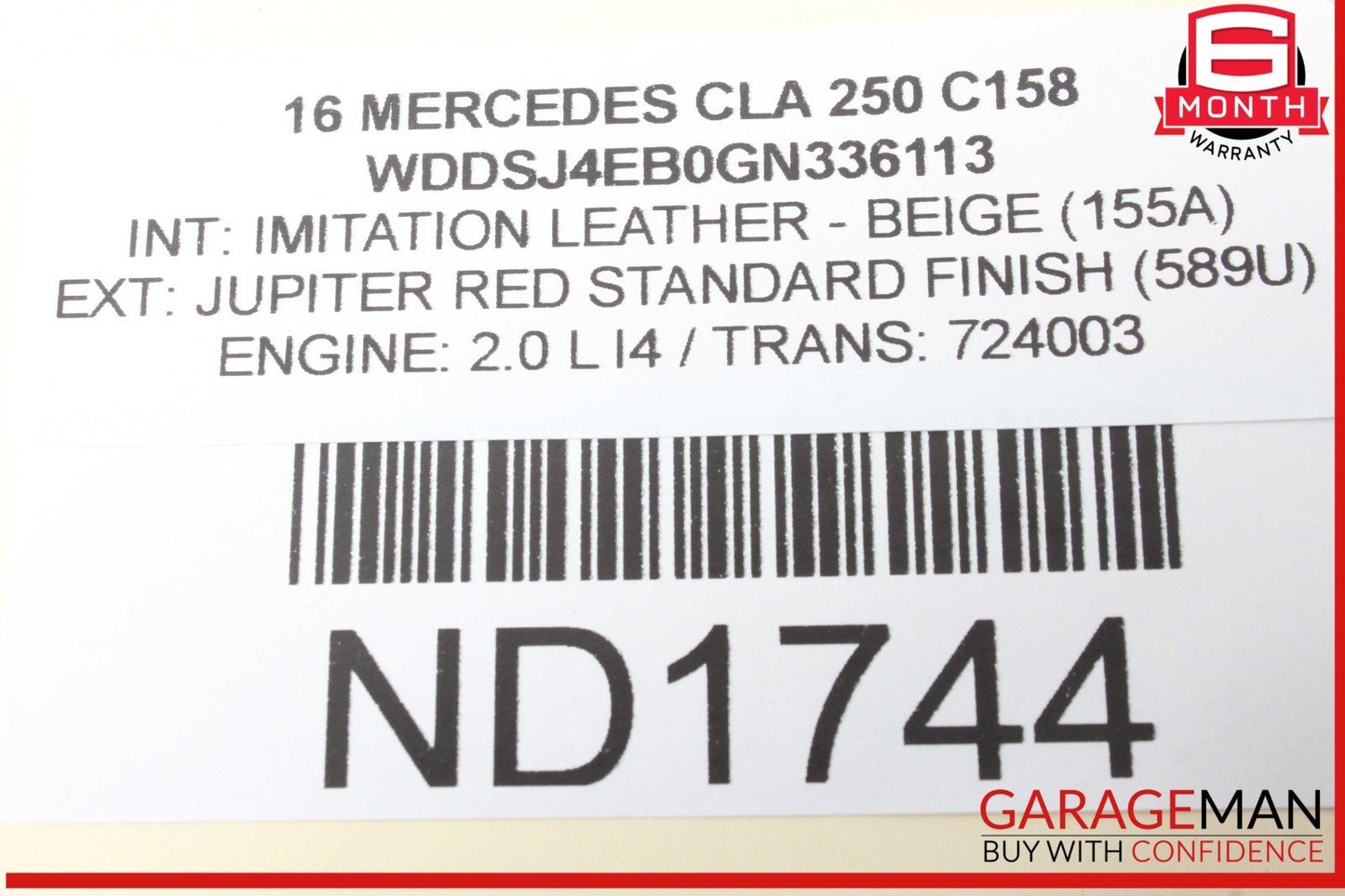 14-19 Mercedes W117 CLA250 Rear Left or Right Upper Control Arm 2463501006 OEM