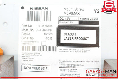 18-22 Nissan Leaf Radio Receiver 5 Display CD Player 281855SA0A OEM
