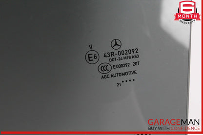 16-22 Mercedes X253 GLC43 AMG Rear Left Driver Side Door Window Glass OEM