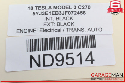 17-23 Tesla Model 3 Front Left Driver Door Rear View Mirror Glass OEM
