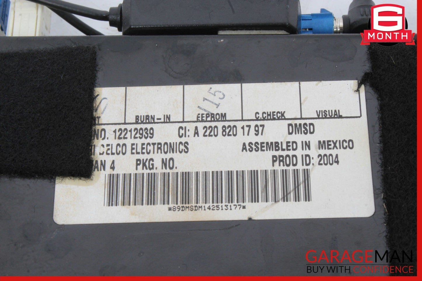 03-08 Mercedes R230 SL500 CL500 Sirius Satellite Radio Receiver 2208201797 OEM