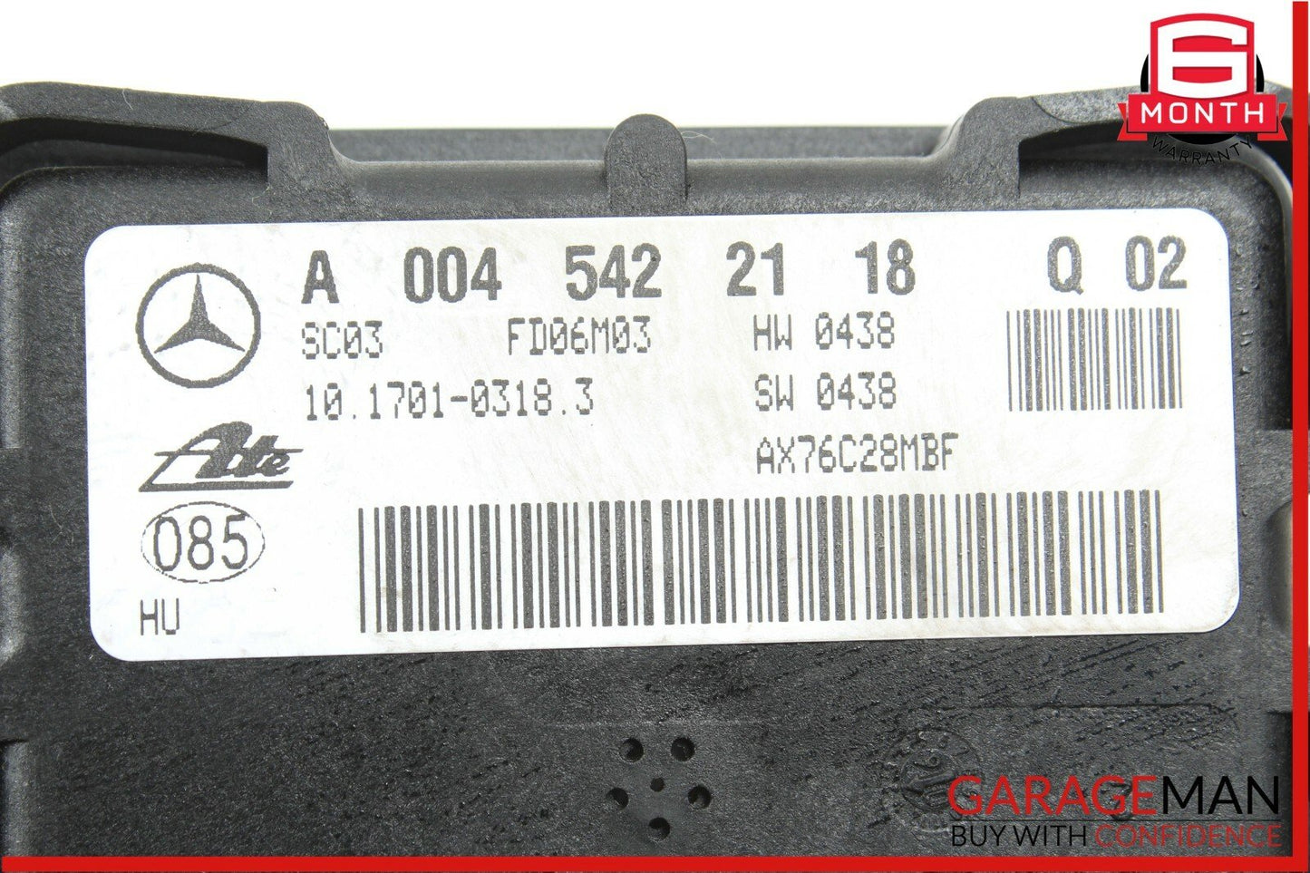 07-09 Mercedes W221 S550 S63 CL550 Yaw Rate Acceleration Sensor 0045422118 OEM