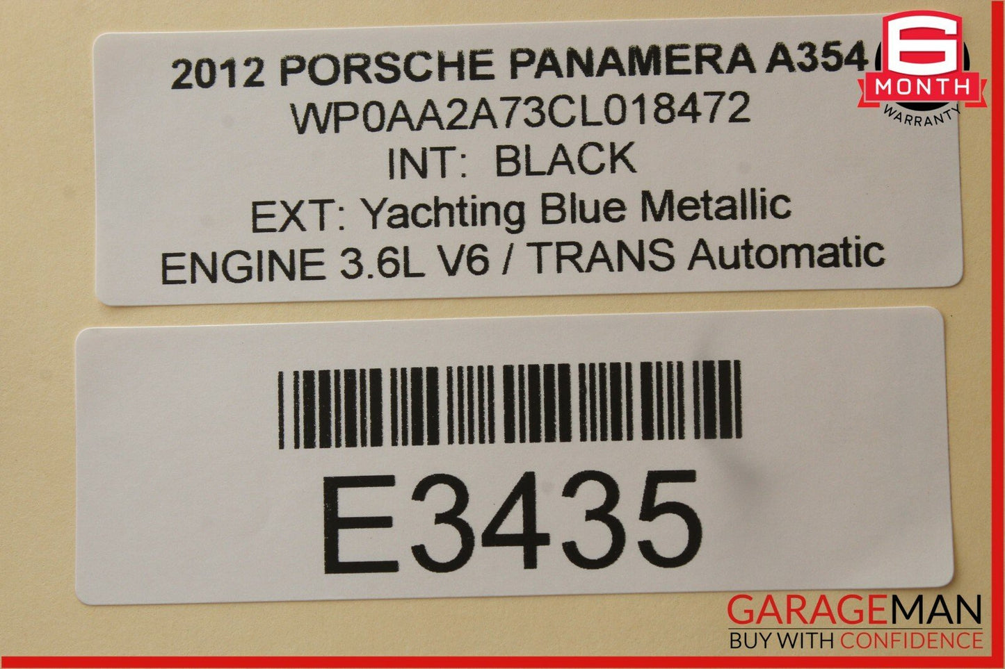 10-15 Porsche Panamera 970 Rear Right Passenger Side Lower Bottom Seat Cushion