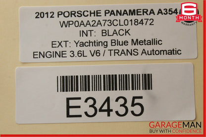 10-15 Porsche Panamera 970 Rear Right Passenger Side Lower Bottom Seat Cushion