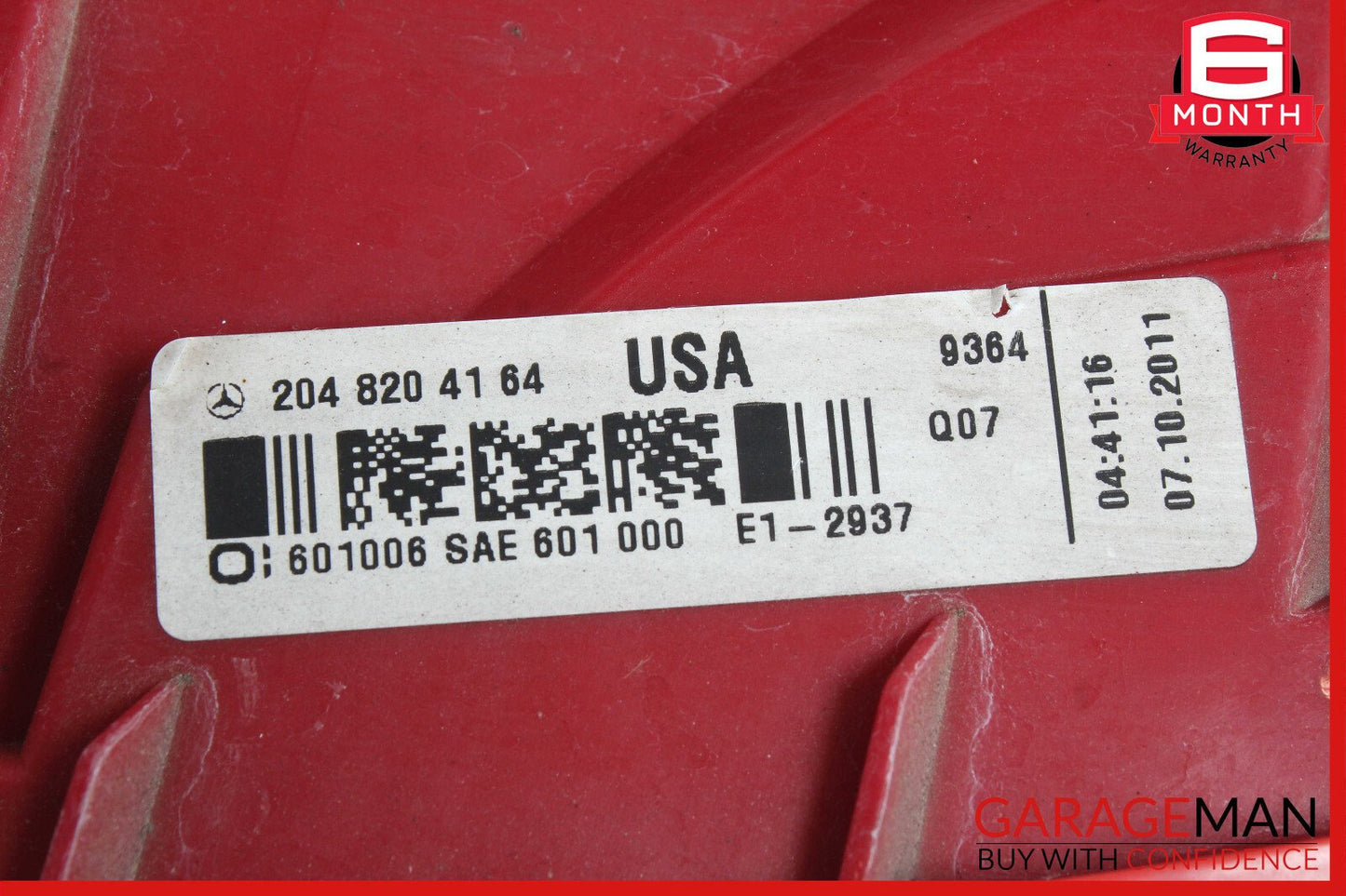 12-14 Mercedes W204 C250 C350 Tail Light Lamp LED Right Passenger Side OEM