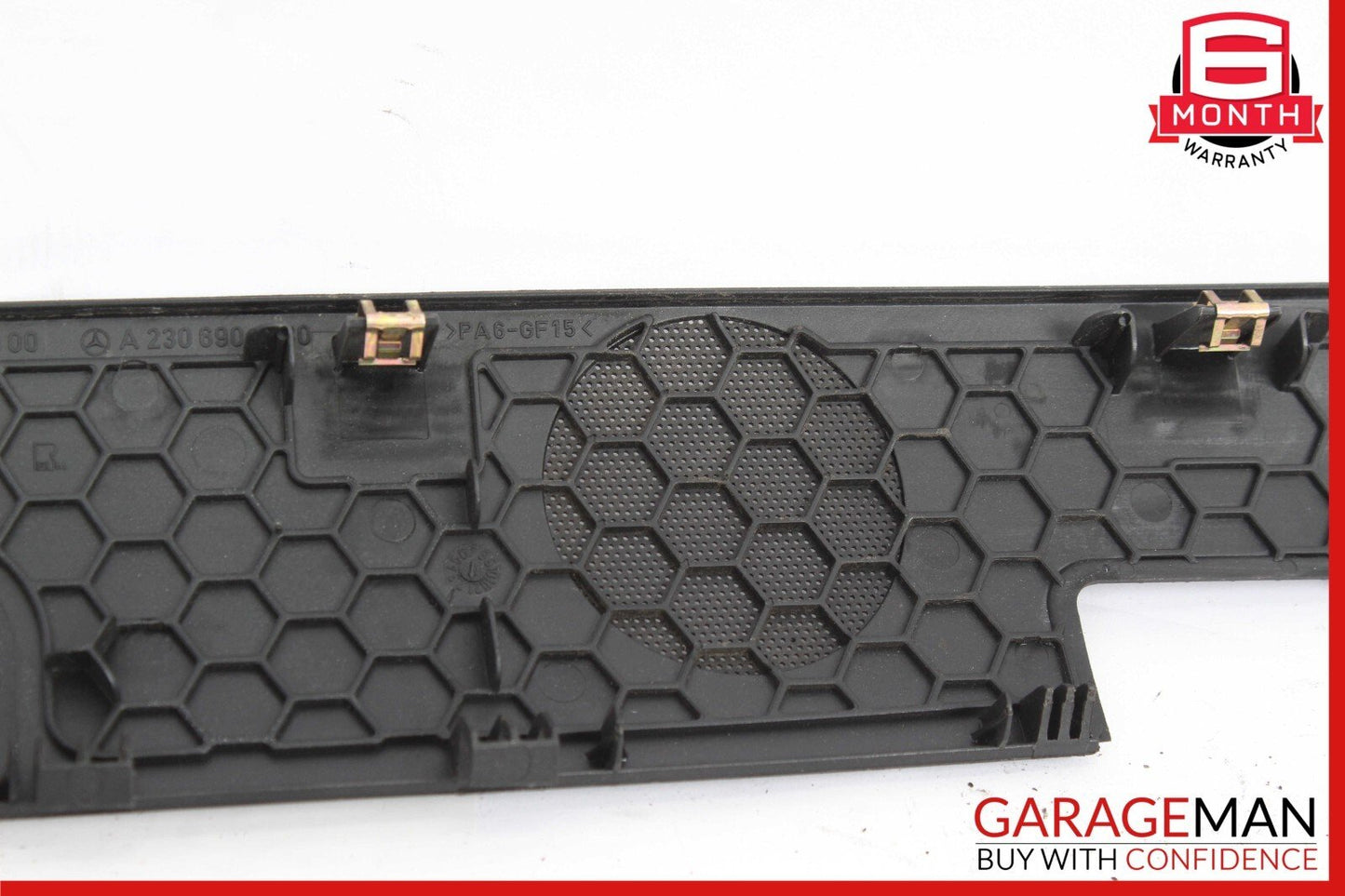 03-12 Mercedes R230 SL500 SL550 Rear Deck Speaker Cover Trim Panel Black OEM
