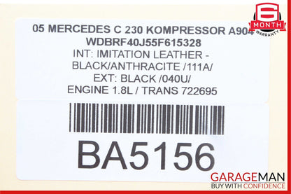 05-07 Mercedes W203 C230 Front Right Side Exterior Door Handle Silver OEM