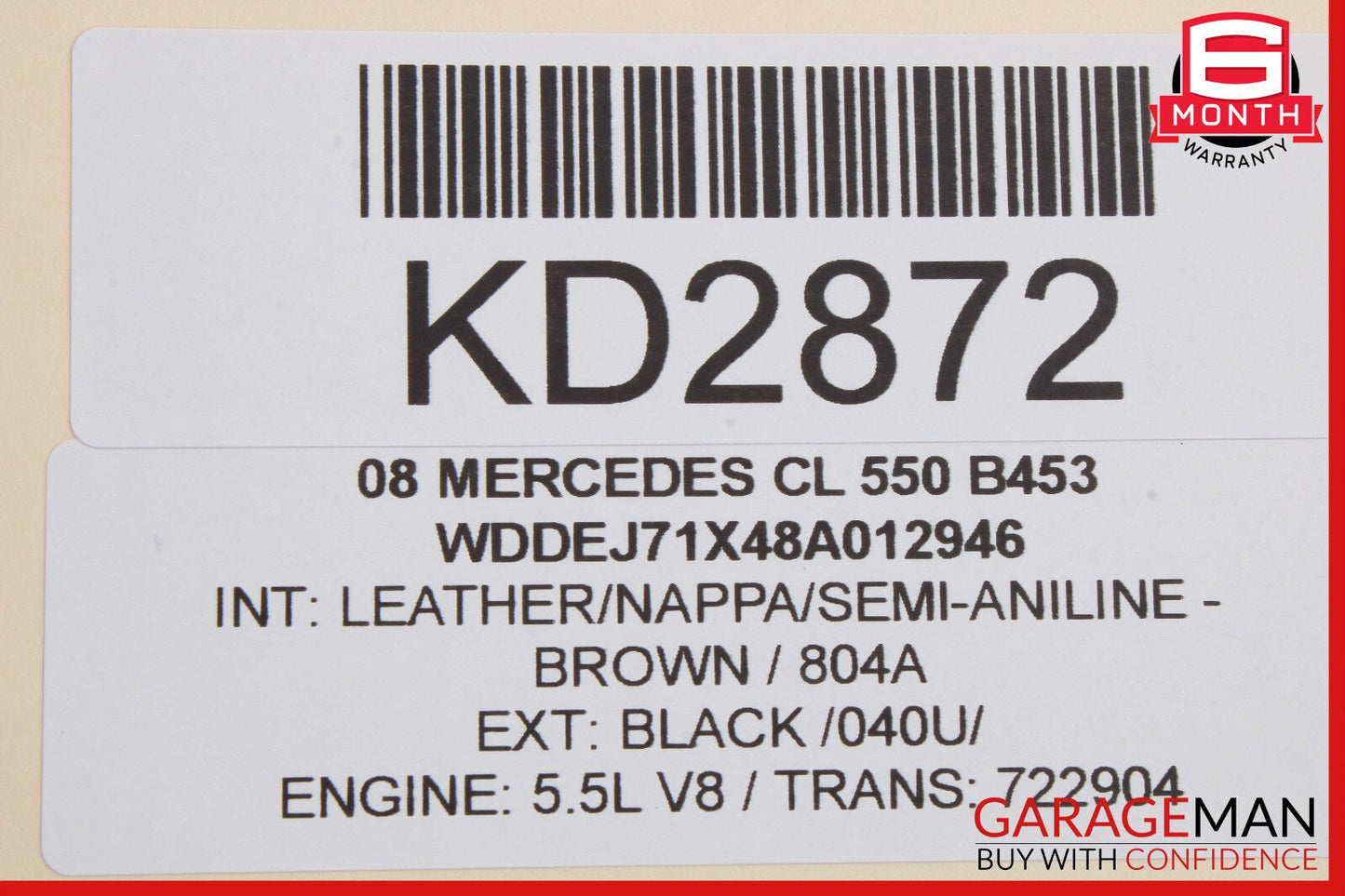 07-10 Mercedes W216 CL550 Rear Bumper Parking Sensor Wire Harness PDC OEM