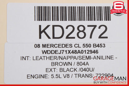 07-10 Mercedes W216 CL550 Rear Bumper Parking Sensor Wire Harness PDC OEM