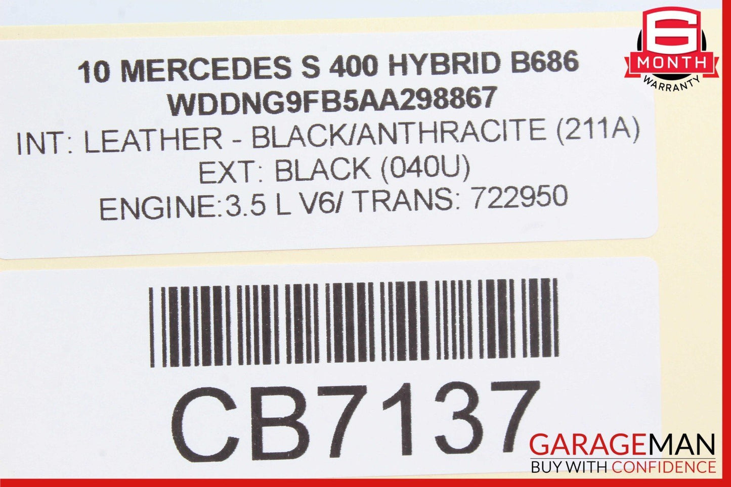 07-14 Mercedes W221 S400 Rear or Left Right Side Drive Axle Shaft Driveshaft OEM