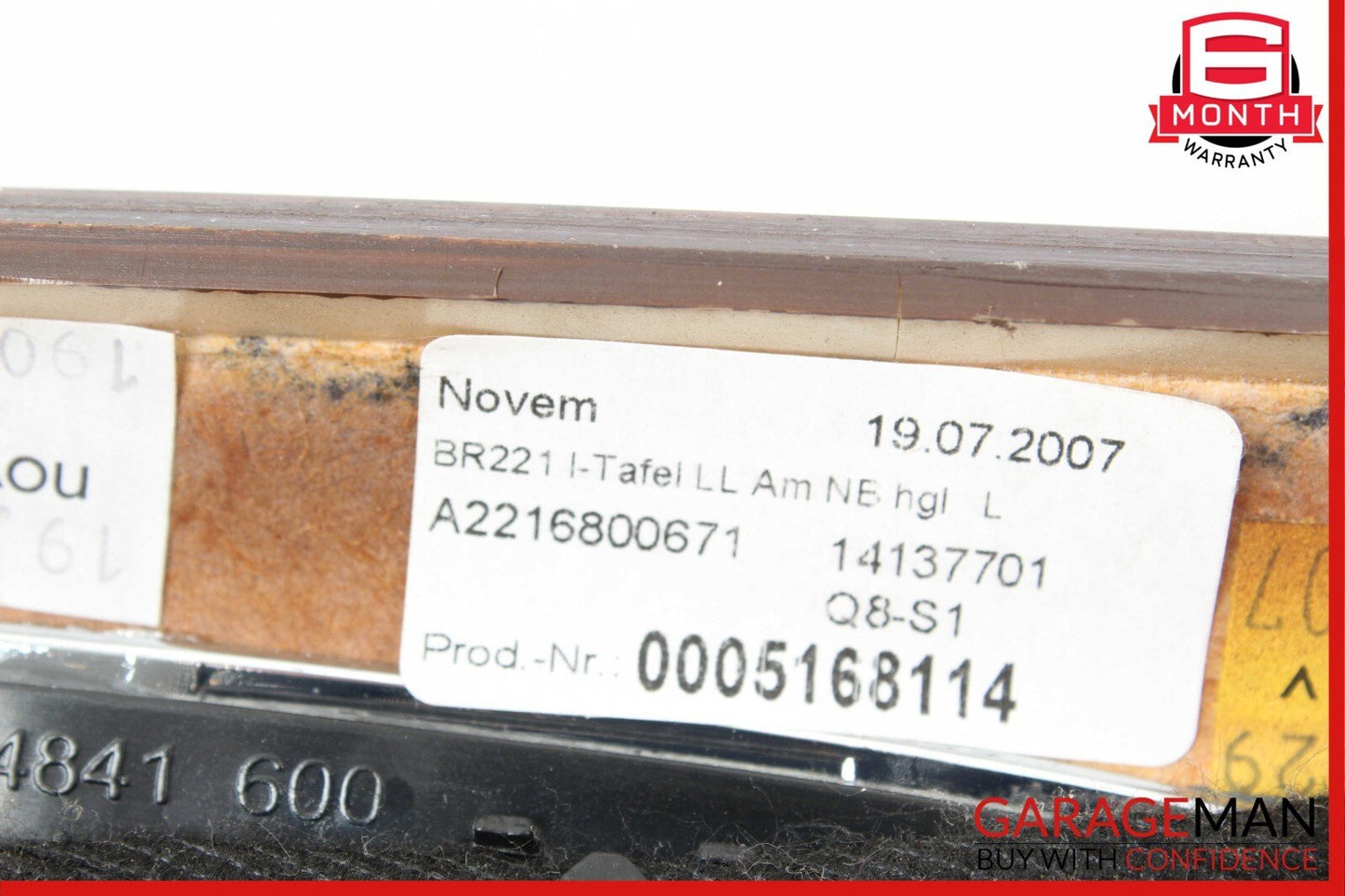 07-13 Mercedes W221 S550 S450 Dashboard Center Trim Molding 2216800671 OEM