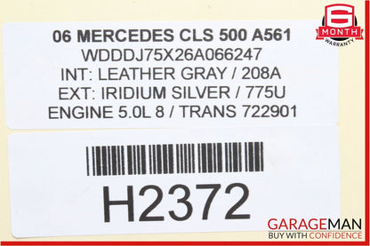 06-11 Mercedes W219 CLS500 Front Left / Right Side Seat Head Rest Headrest Grey