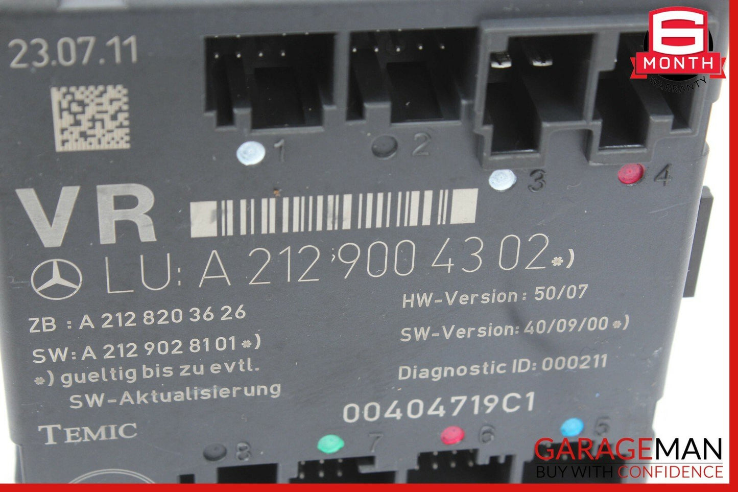 08-14 Mercedes W204 C250 C300 Front Right Passenger Side Door Controller Module