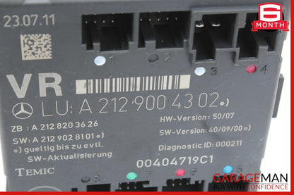 08-14 Mercedes W204 C250 C300 Front Right Passenger Side Door Controller Module
