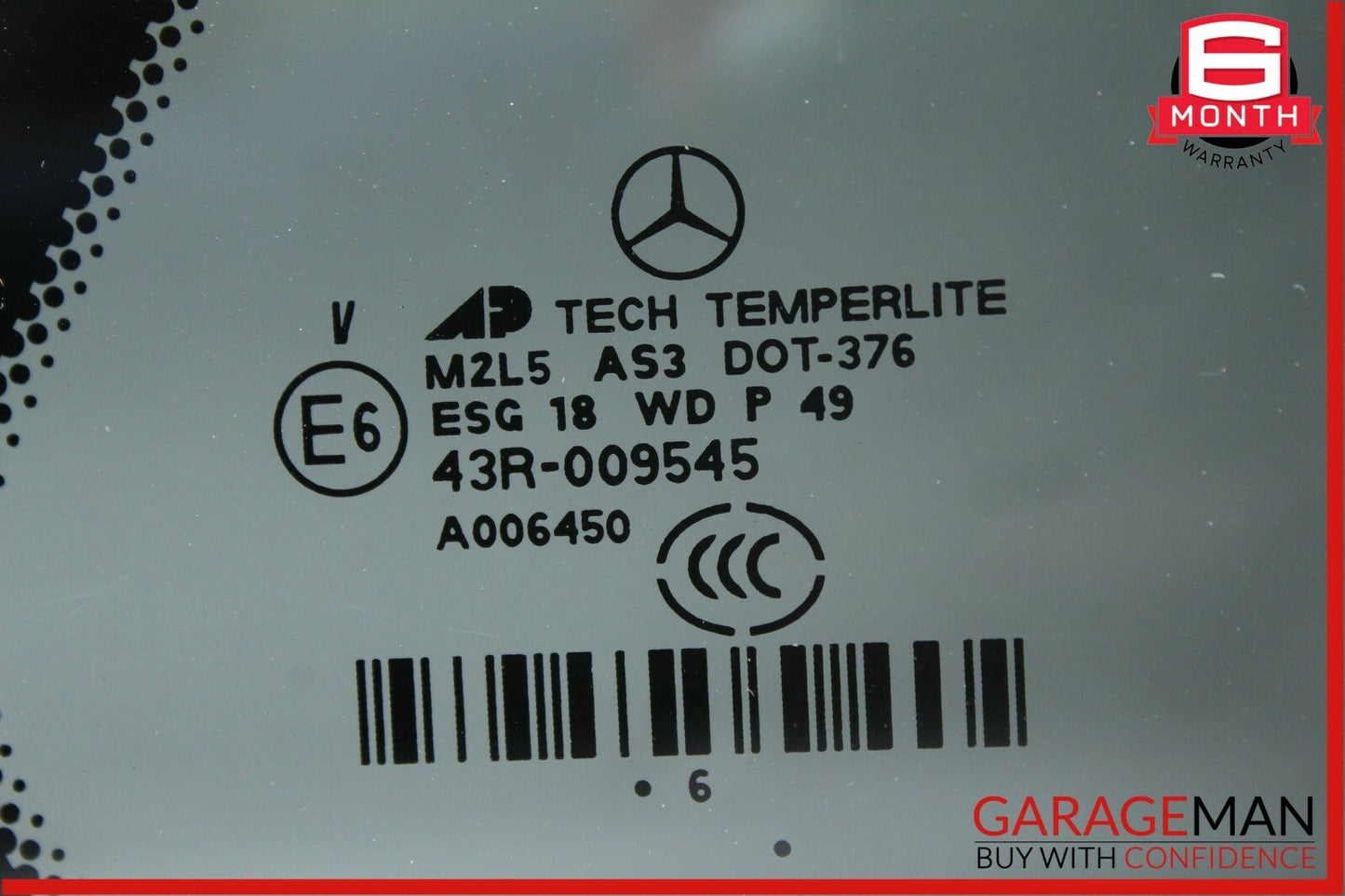 07-12 Mercedes X164 GL450 GL550 Rear Right Side Quarter Window Glass Panel OEM