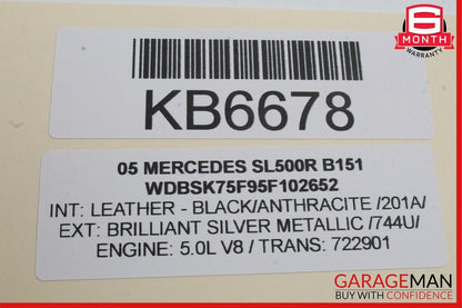 03-06 Mercedes R230 SL500 SL55 AMG Door Keyless Go Entry Antenna Module OEM