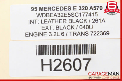 86-95 Mercedes W124 E320 Sedan Rear Left Side Interior Door Pull Handle OEM