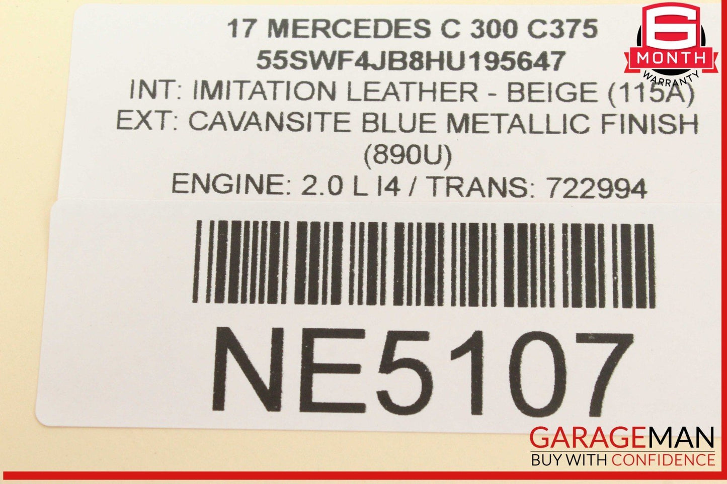 14-18 Mercedes W205 C300 CLA45 AMG Rear Trunk Lid Lock Latch Actuator Mechanism