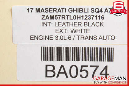 14-17 Maserati Ghibli Front Left Driver Side Lower Hood Release Lever Trim OEM