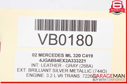 98-05 Mercedes W163 ML320 Front Right Side Dashboard A/C AC Air Vent Grille OEM