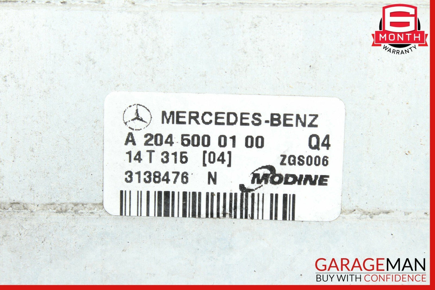 12-15 Mercedes C250 SLK250 1.8L Intercooler Air Cooler Radiator