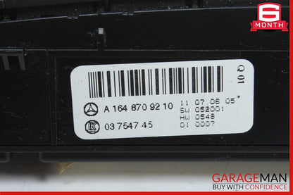 06-12 Mercedes X164 GL450 4MATIC Hazard Light Switch Control Panel 1648709210