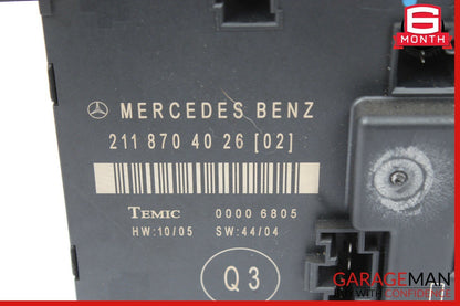03-09 Mercedes W211 E350 E63 AMG Rear Left Driver Side Door Control Module Unit