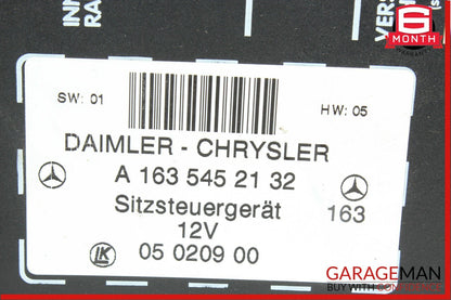 98-05 Mercedes W163 ML500 Seat Control Module Front Left Or Right OEM