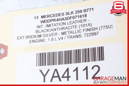 08-17 Mercedes R172 SLK250 C300 E350 Front Right Side Spindle Knuckle Hub OEM
