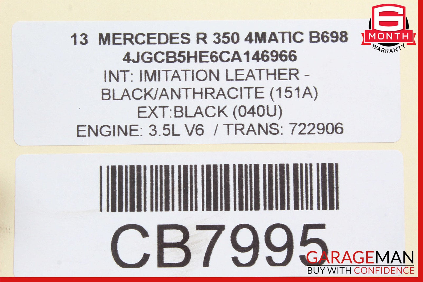 06-13 Mercedes W251 R350 ML350 Rear Left Side Upper Control Arm 1643501306 OEM