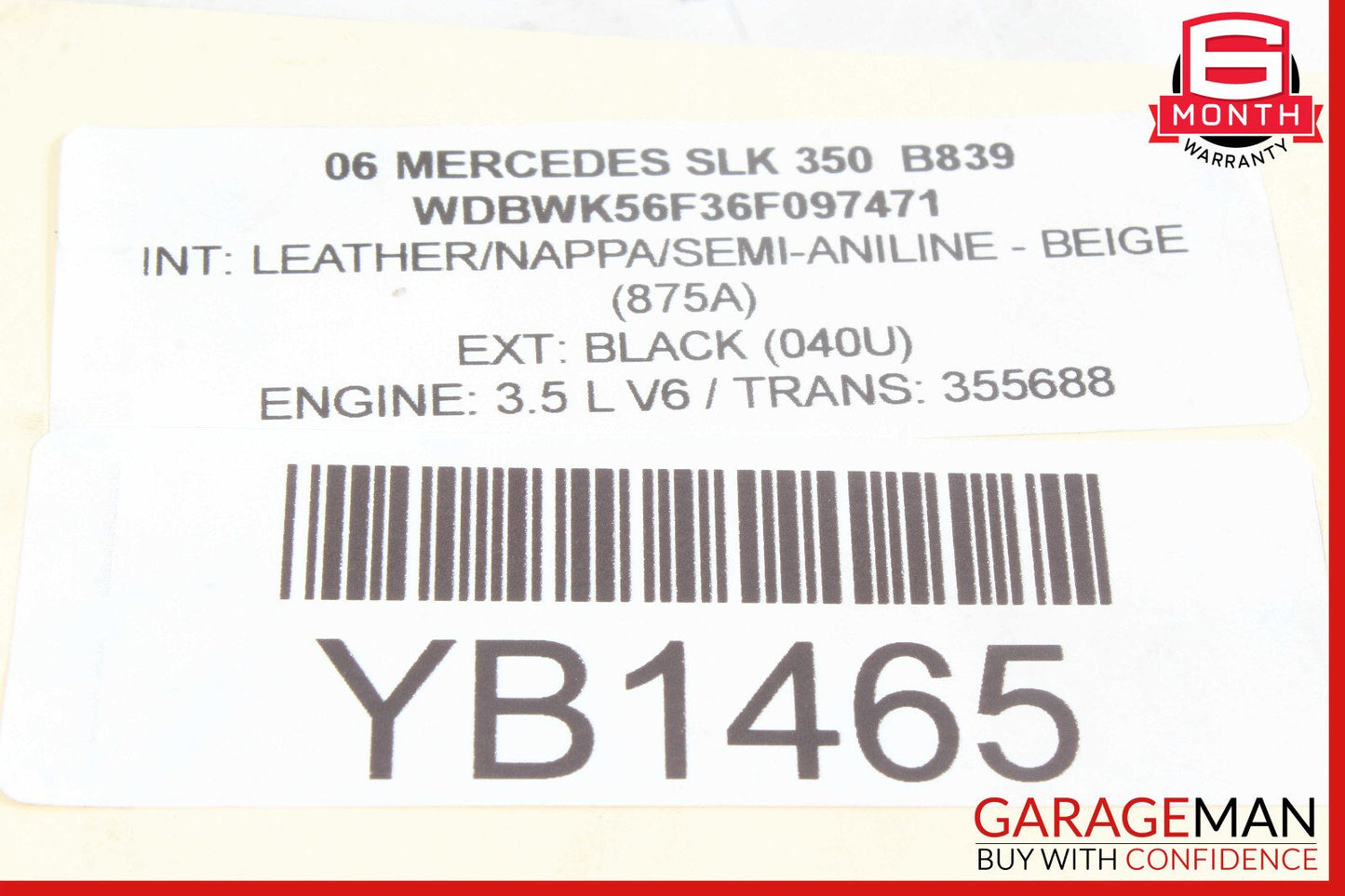 05-11 Mercedes R171 SLK350 Rear Right Side Spindle Knuckle Hub OEM