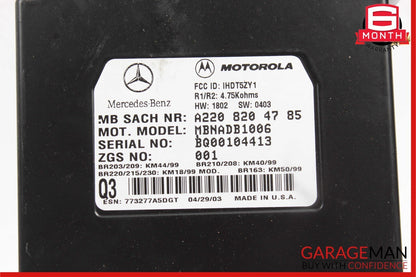 00-06 Mercedes W215 CL55 AMG ML500 Voice Phone Communication Control Module OEM