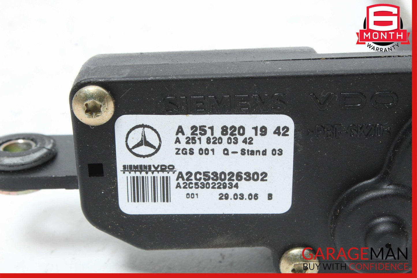 06-13 Mercedes W251 R500 R320 R63 AMG Rear Left Side Quarter Window Motor OEM