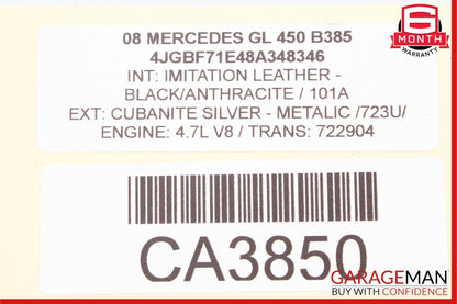 07-08 Mercedes GL450 GL320 Front Left Side Mirror Door Rear View Cubanite Silver