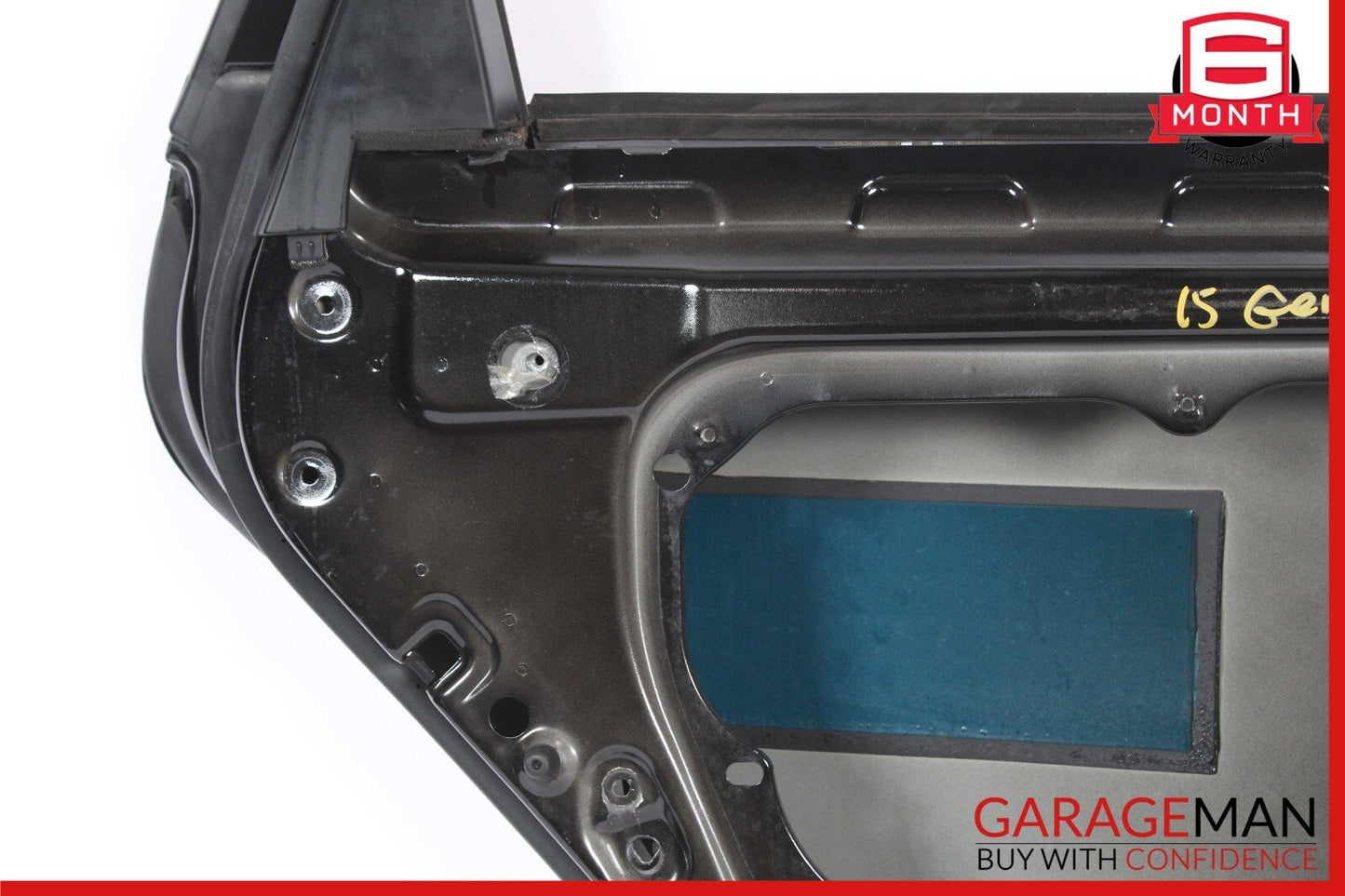 15-16 Hyundai Genesis Rear Left Driver Side Door Shell Panel Black OEM