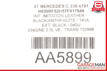 01-07 Mercedes W203 C230 Rear Right / Left Side Lower Control Thrust Arm Cover