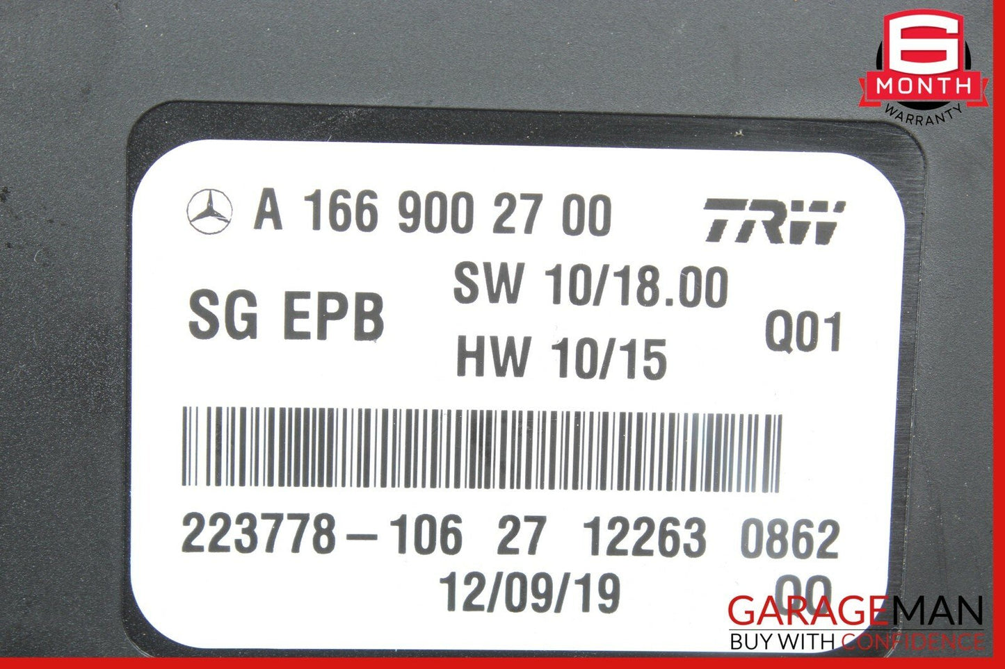 12-16 Mercedes R172 SLK350 SLK250 Hand Parking Brake Control Module Unit OEM