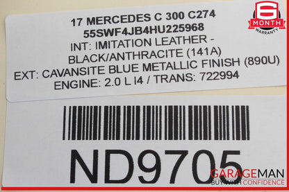 17-19 Mercedes W205 C300 E300 Fuel Pump Control Module 0009006612 OEM