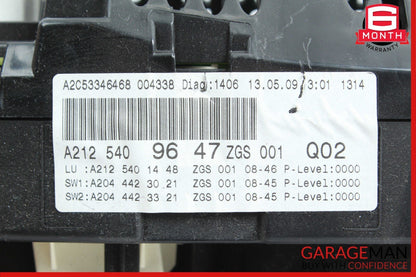 10-13 Mercedes W212 E350 E550 Instrument Cluster Speedometer 2125409647 OEM