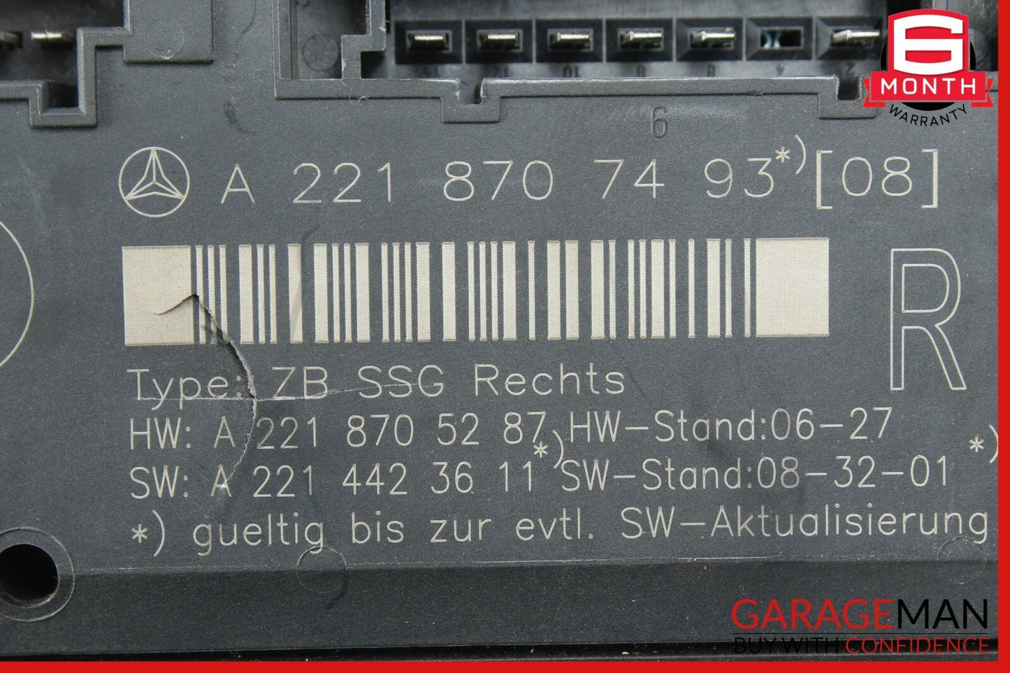 07-13 Mercedes W221 S400 S550 Front Right Under Seat Computer Control Module OEM
