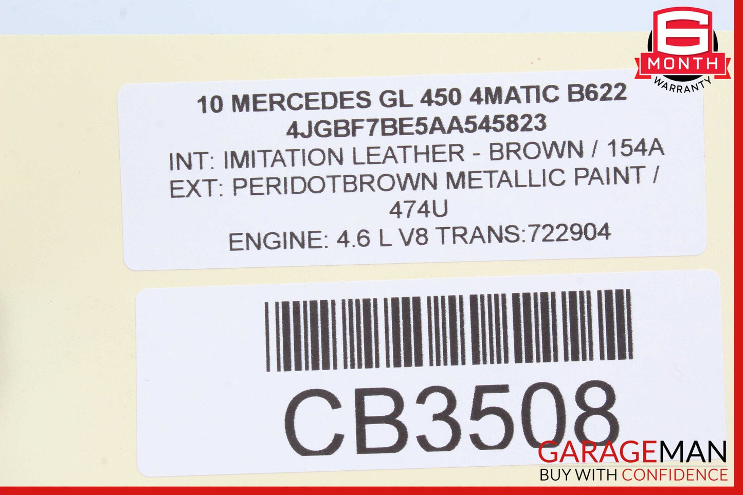 06-12 Mercedes X164 GL450 ML550 GL550 Front Right Side Reinforcement Bracket