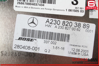 05-08 Mercedes R230 SL500 SL55 AMG Bose Amplifier Audio Amp Control Module Unit