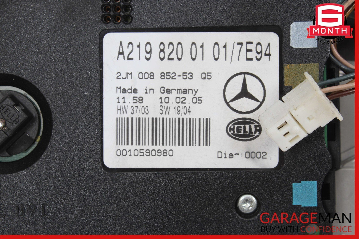 06-11 Mercedes W219 CLS500 CLS550 Front Overhead Dome Light Sunroof Switch Gray