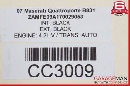 03-08 Maserati Quattroporte M139 Rear Right Side Lower Bottom Seat Cushion OEM