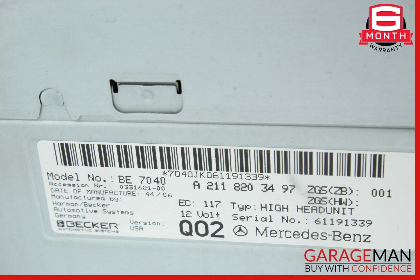 03-08 Mercedes W211 E350 E550 Command Head Unit Navigation Radio CD OEM