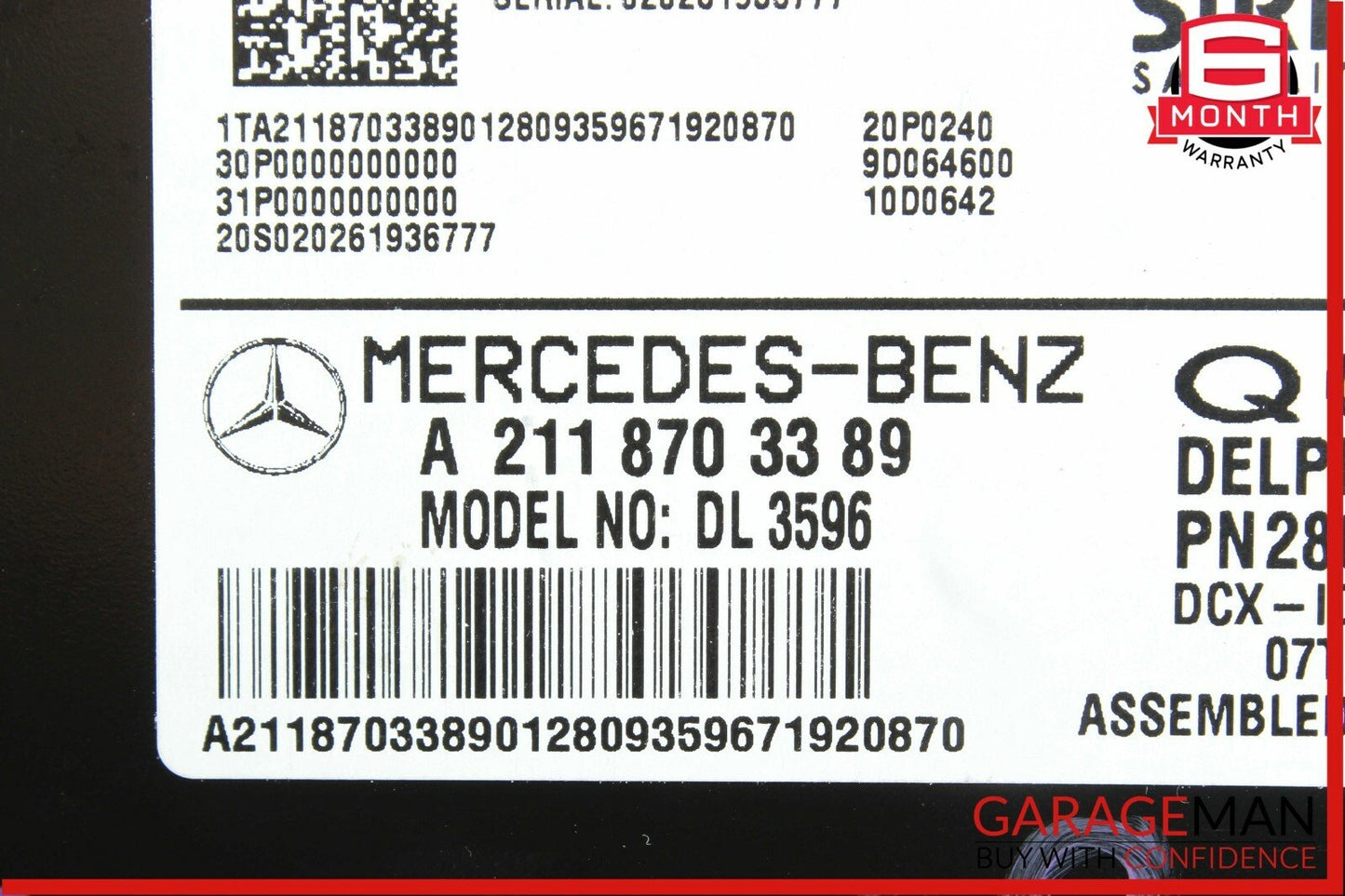 Mercedes W211 E350 GL450 ML350 R320 Sirius Satellite Radio Receiver Module OEM