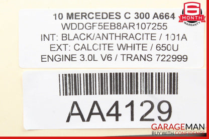 08-11 Mercedes W204 C300 C350 Front Left Side Top Upper Seat Cushion Brown